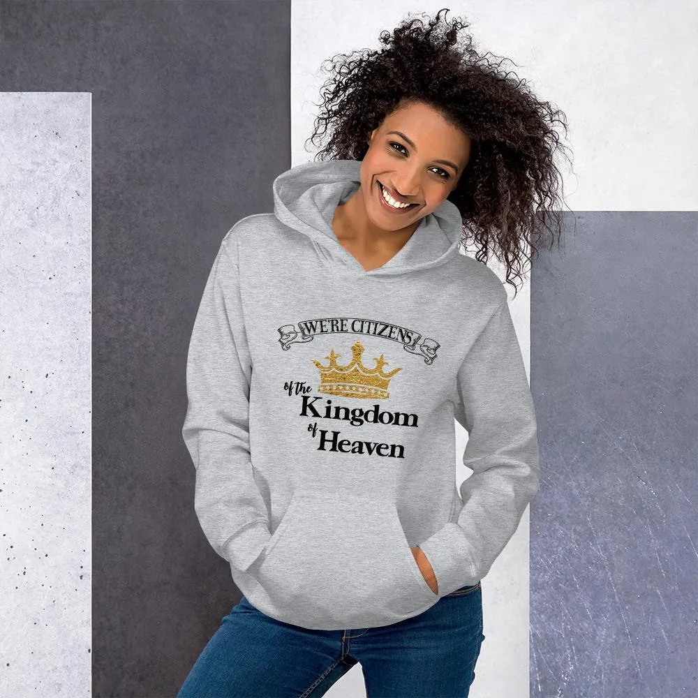 We're Citizens, Unisex Adult Hooded Sweatshirt-Black Text