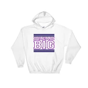 White Navy and Purple Hooded Sweatshirt