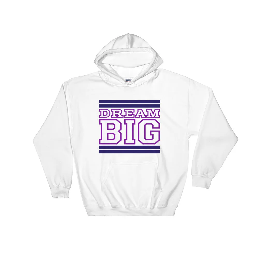 White Navy and Purple Hooded Sweatshirt