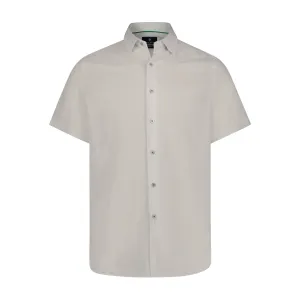 White on White Circle Print Short Sleeve Shirt