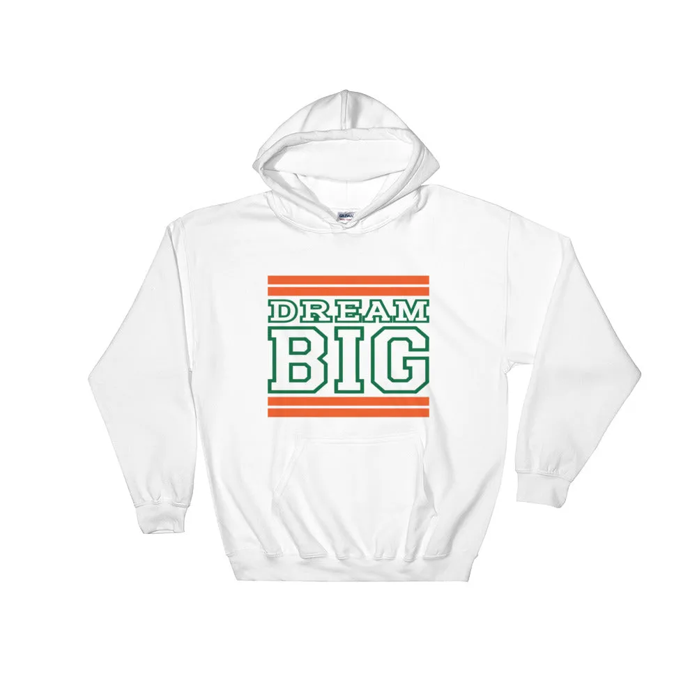 White Orange and Green Hooded Sweatshirt