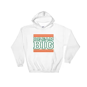 White Orange and Green Hooded Sweatshirt