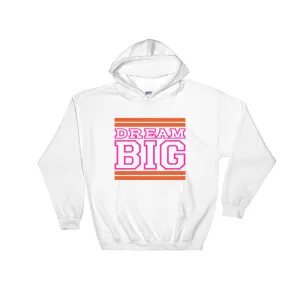 White Orange and Pink Hooded Sweatshirt