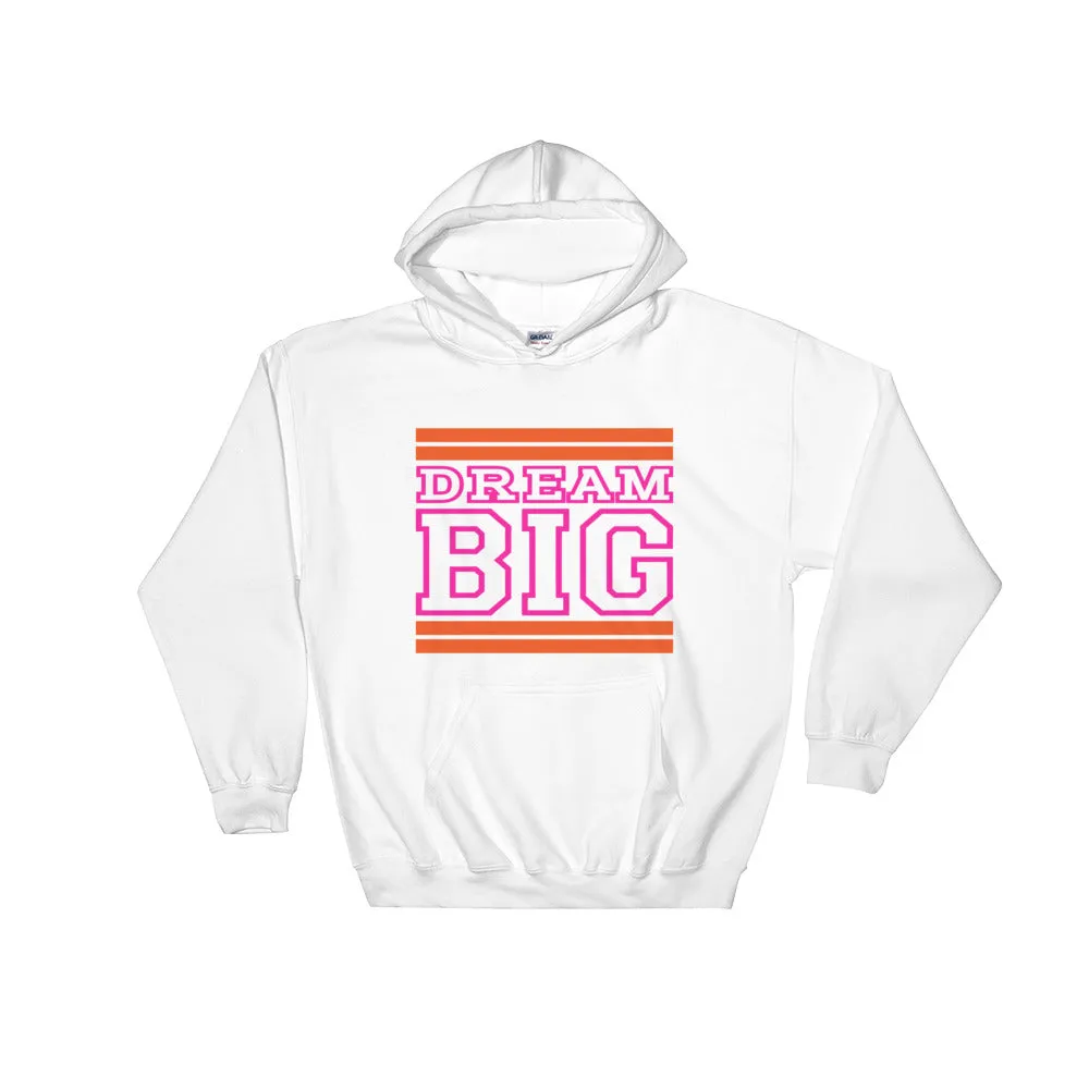 White Orange and Pink Hooded Sweatshirt
