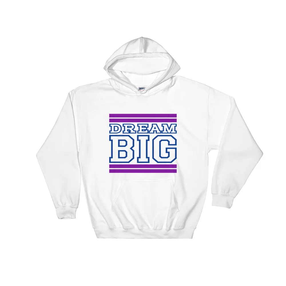 White Purple and Royal Blue Hooded Sweatshirt