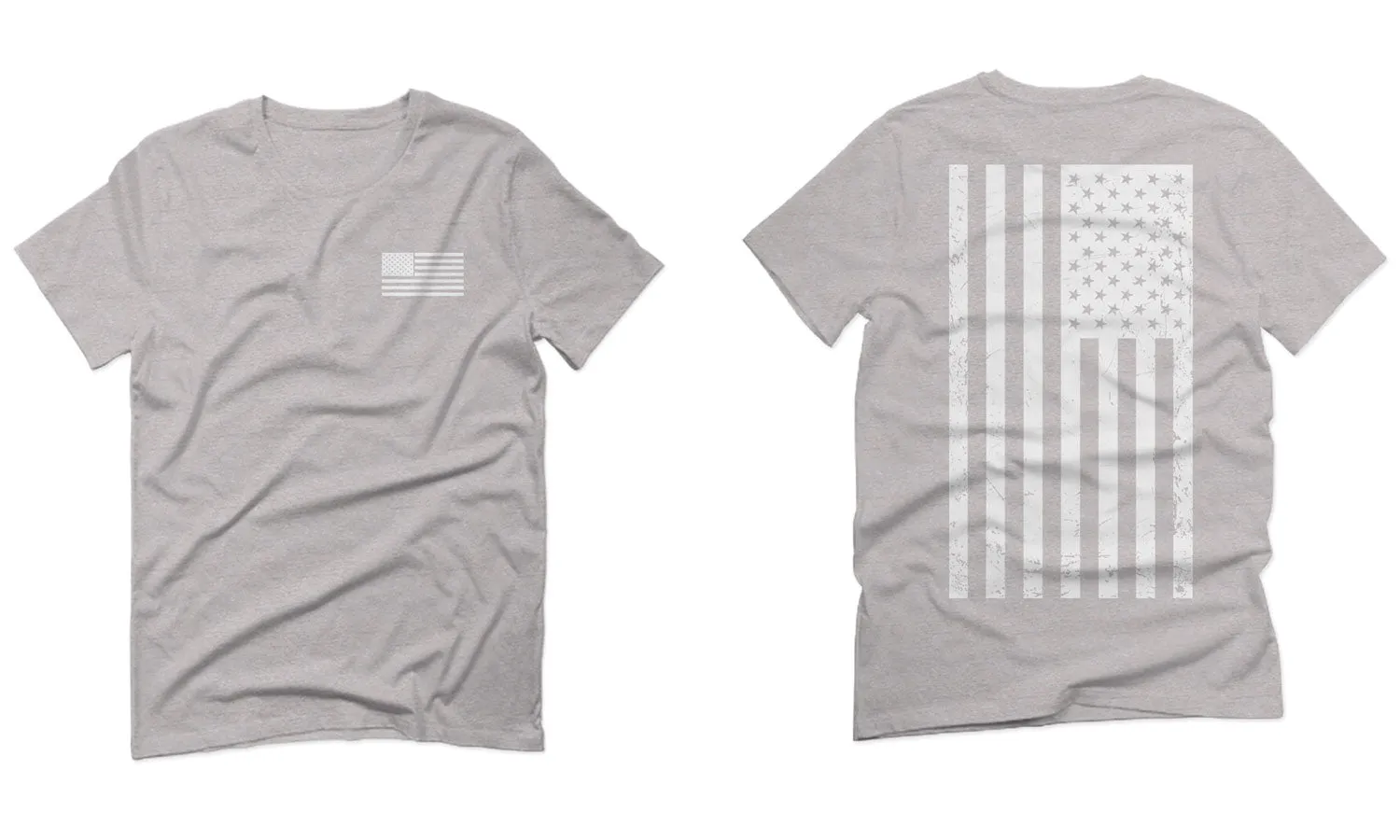 White Vintage American Flag United States America Marine USA For men T Shirt