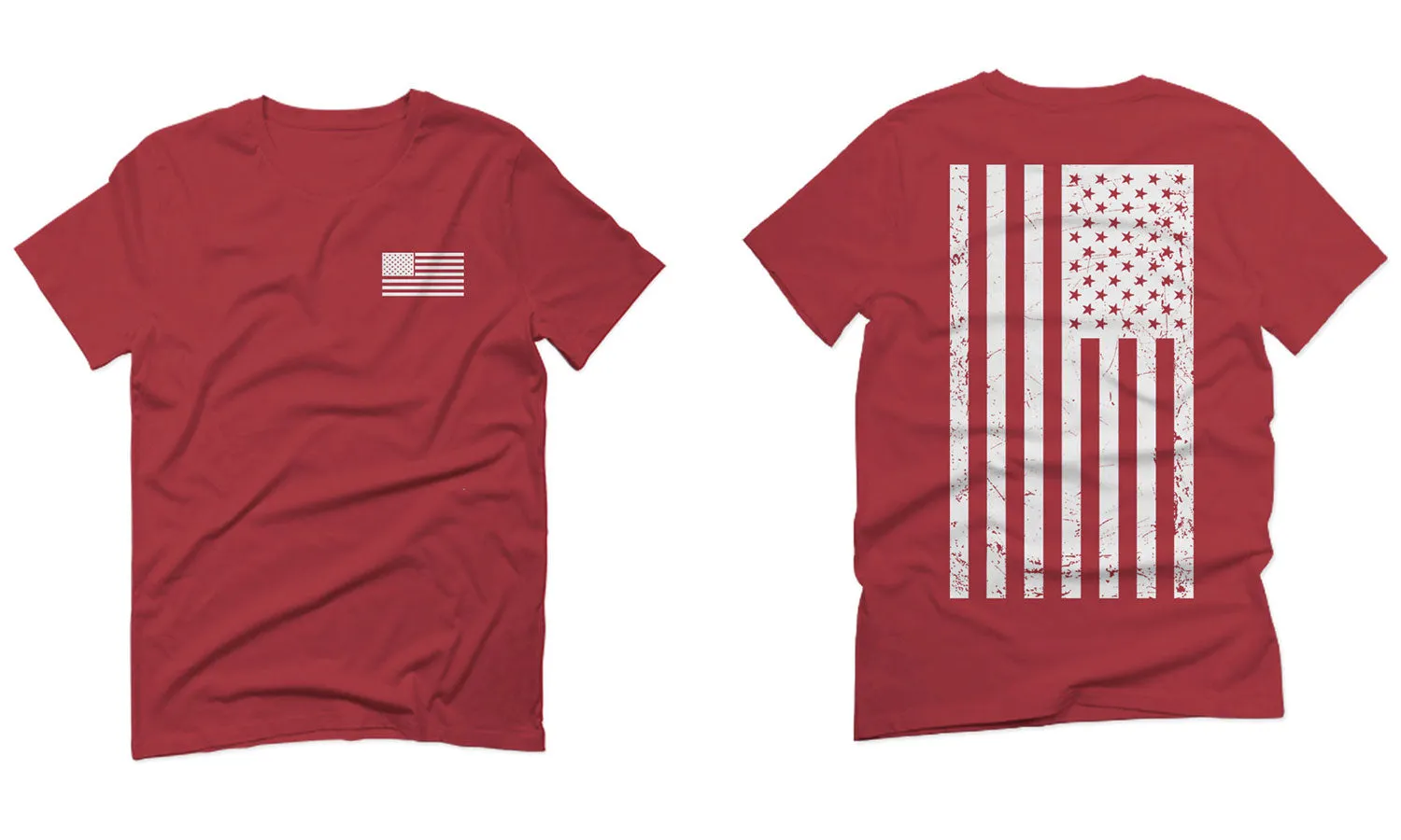 White Vintage American Flag United States America Marine USA For men T Shirt