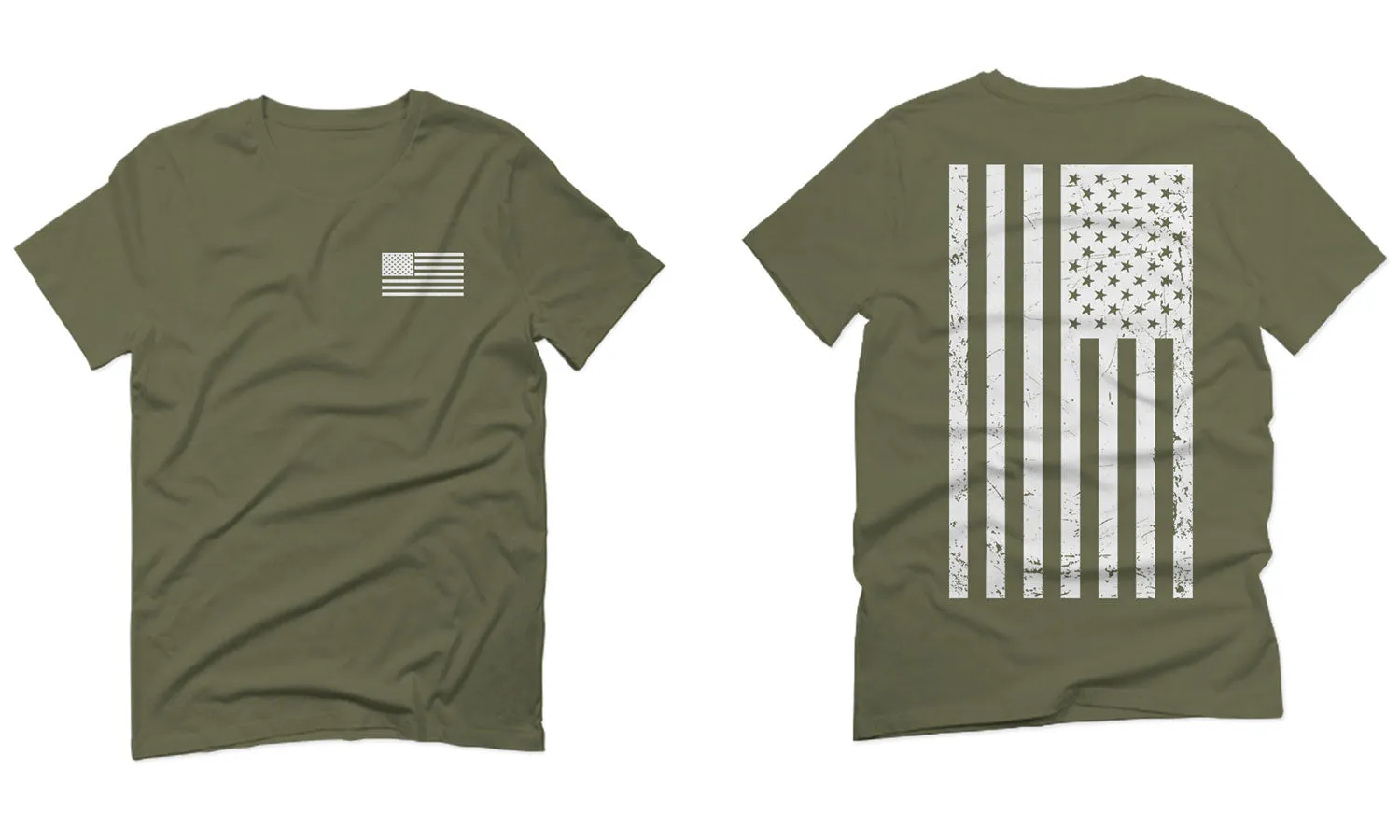 White Vintage American Flag United States America Marine USA For men T Shirt