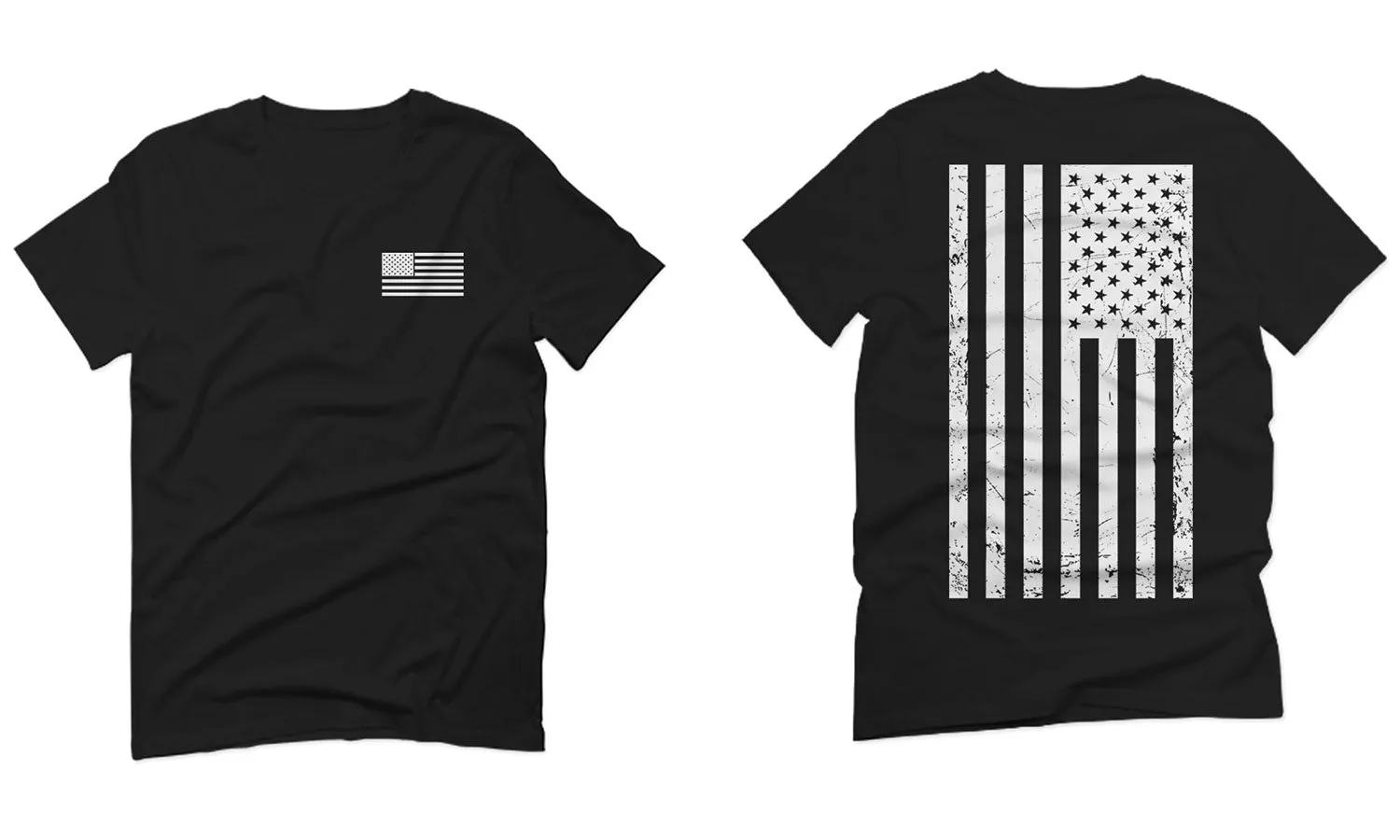 White Vintage American Flag United States America Marine USA For men T Shirt