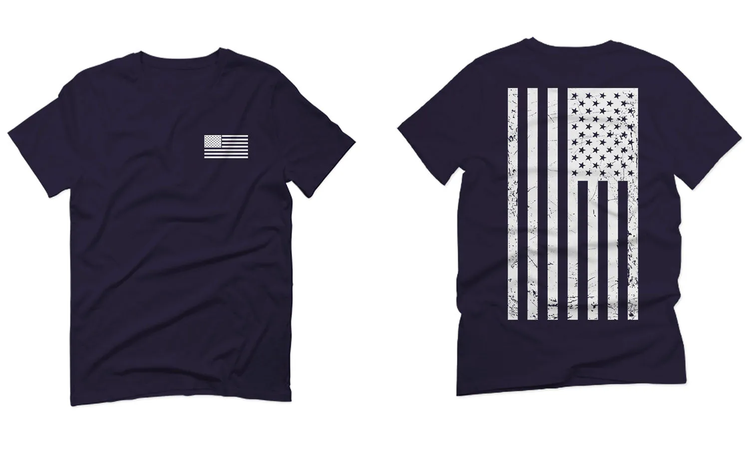 White Vintage American Flag United States America Marine USA For men T Shirt