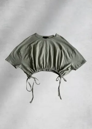 Willow Boxy Crop Top - Sage