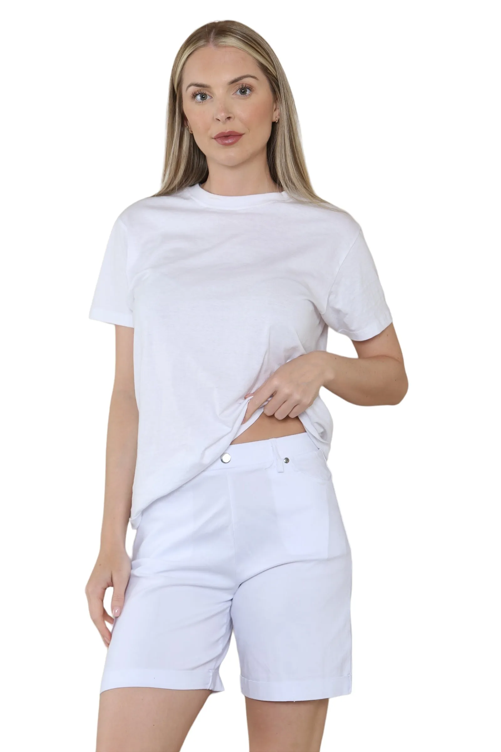 Women Button Shorts