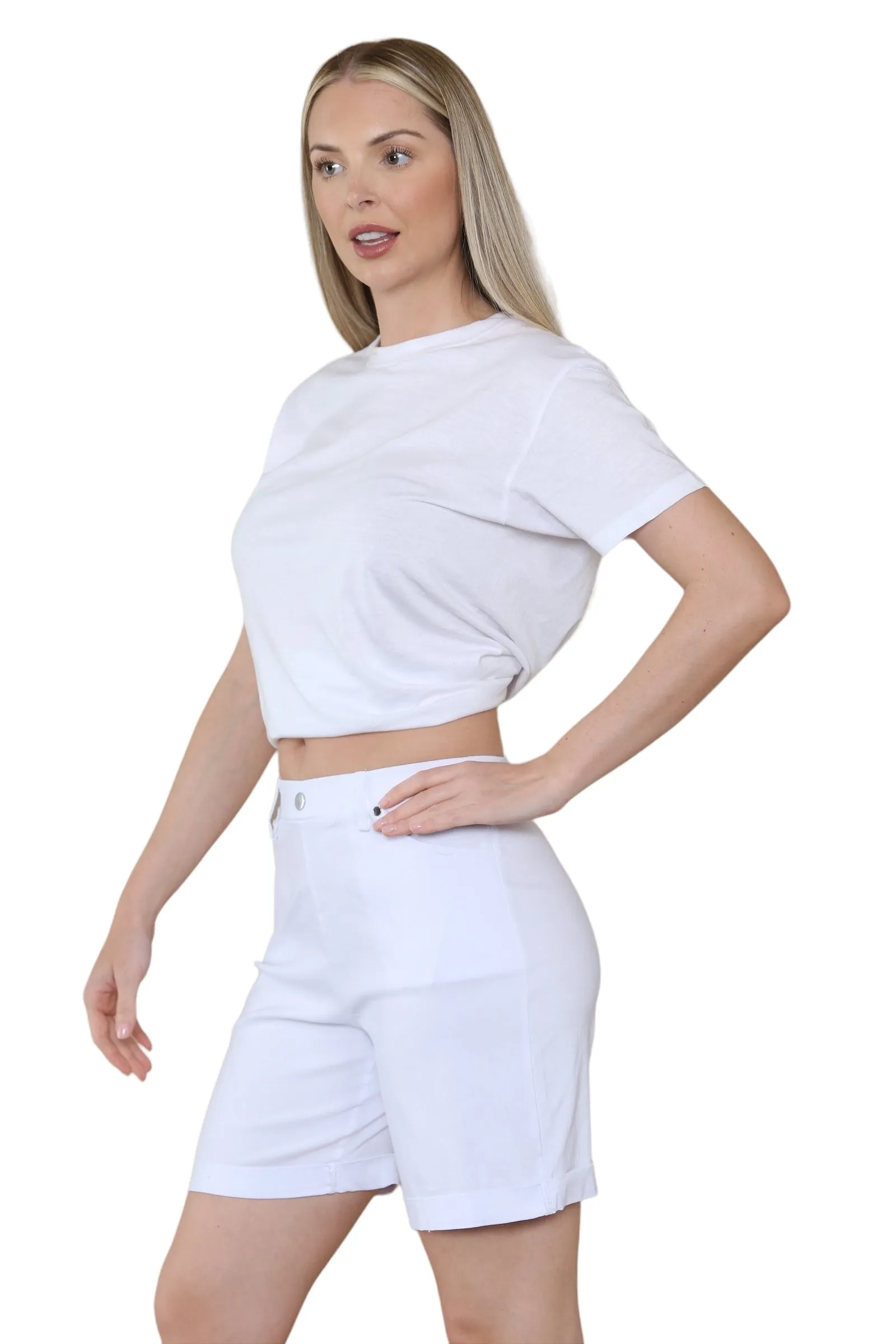 Women Button Shorts
