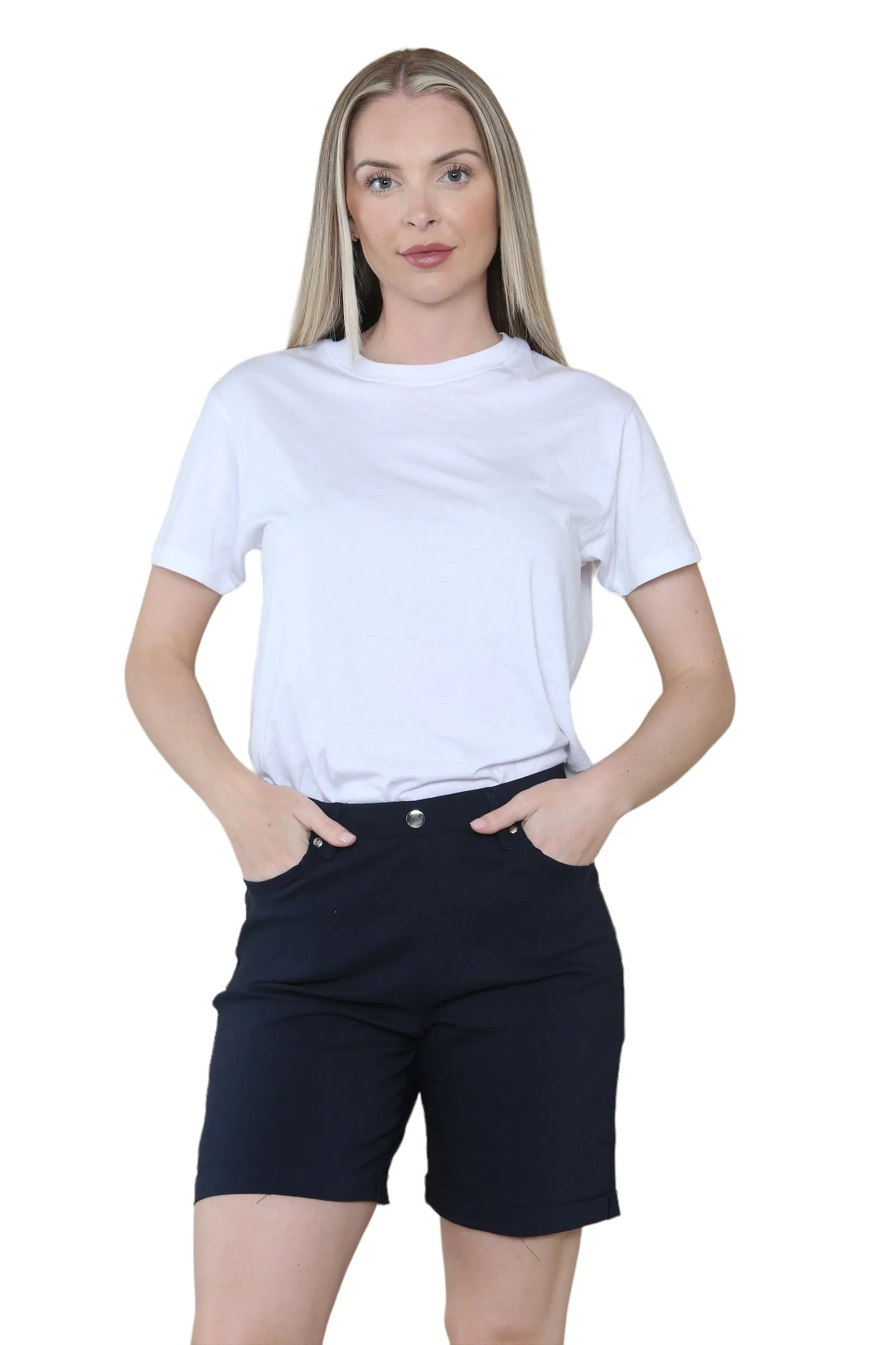 Women Button Shorts