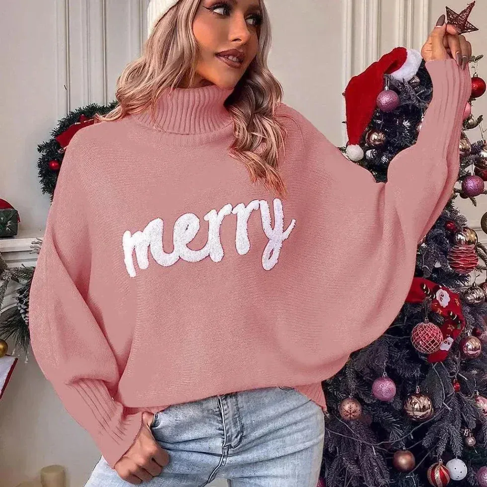 Women's cozy, holiday turtleneck sweater – Emerie