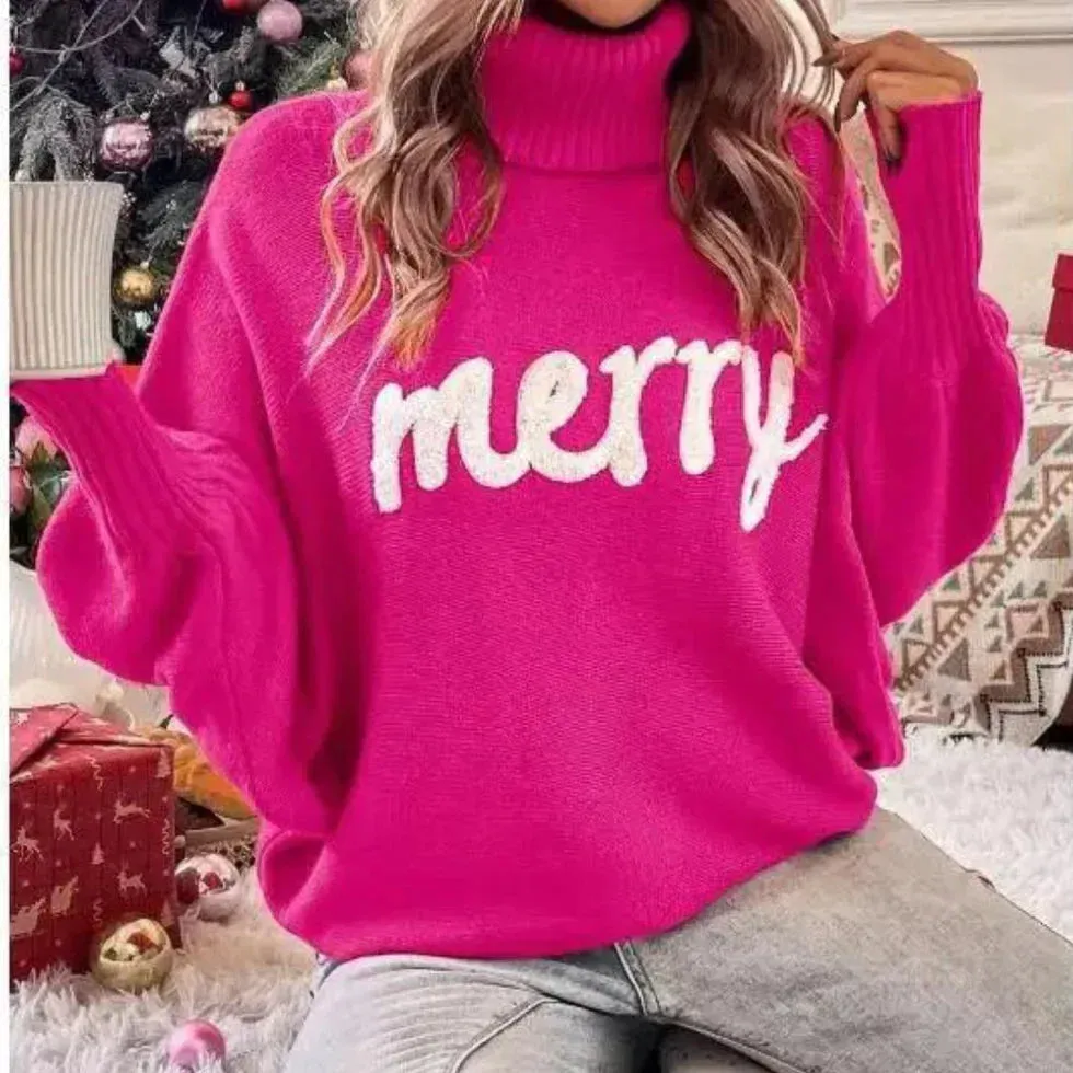 Women's cozy, holiday turtleneck sweater – Emerie