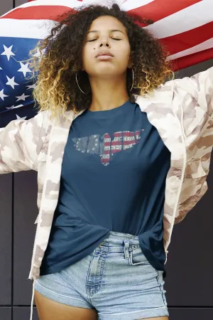 WOMEN'S SHORT SLEEVE TEE - Betsy Ross Eagle (Made in the USA)