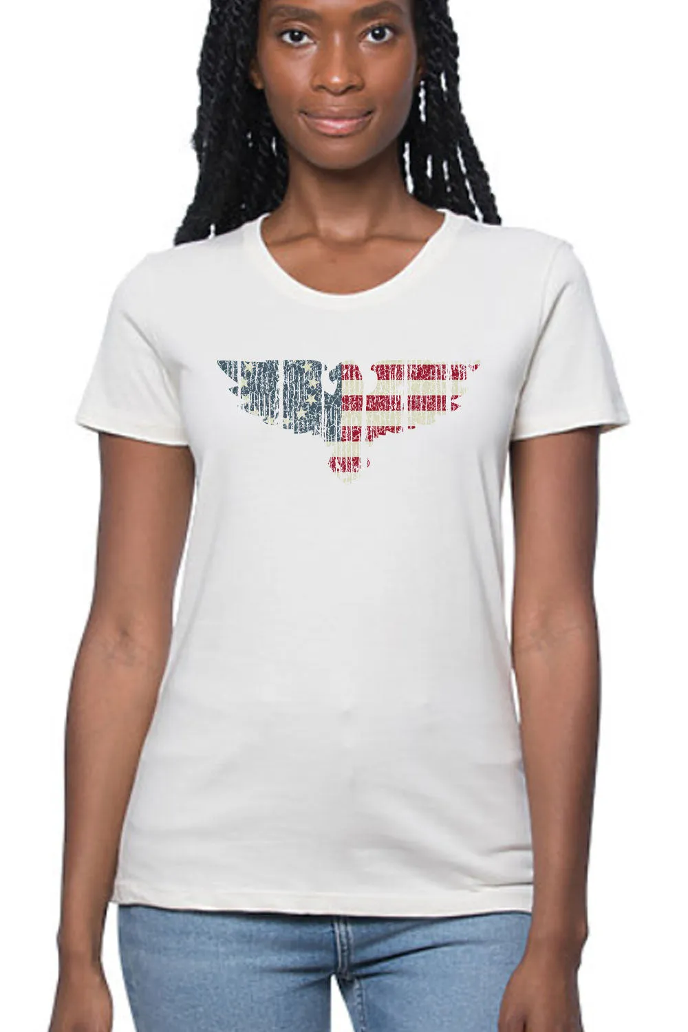 WOMEN'S SHORT SLEEVE TEE - Betsy Ross Eagle (Made in the USA)