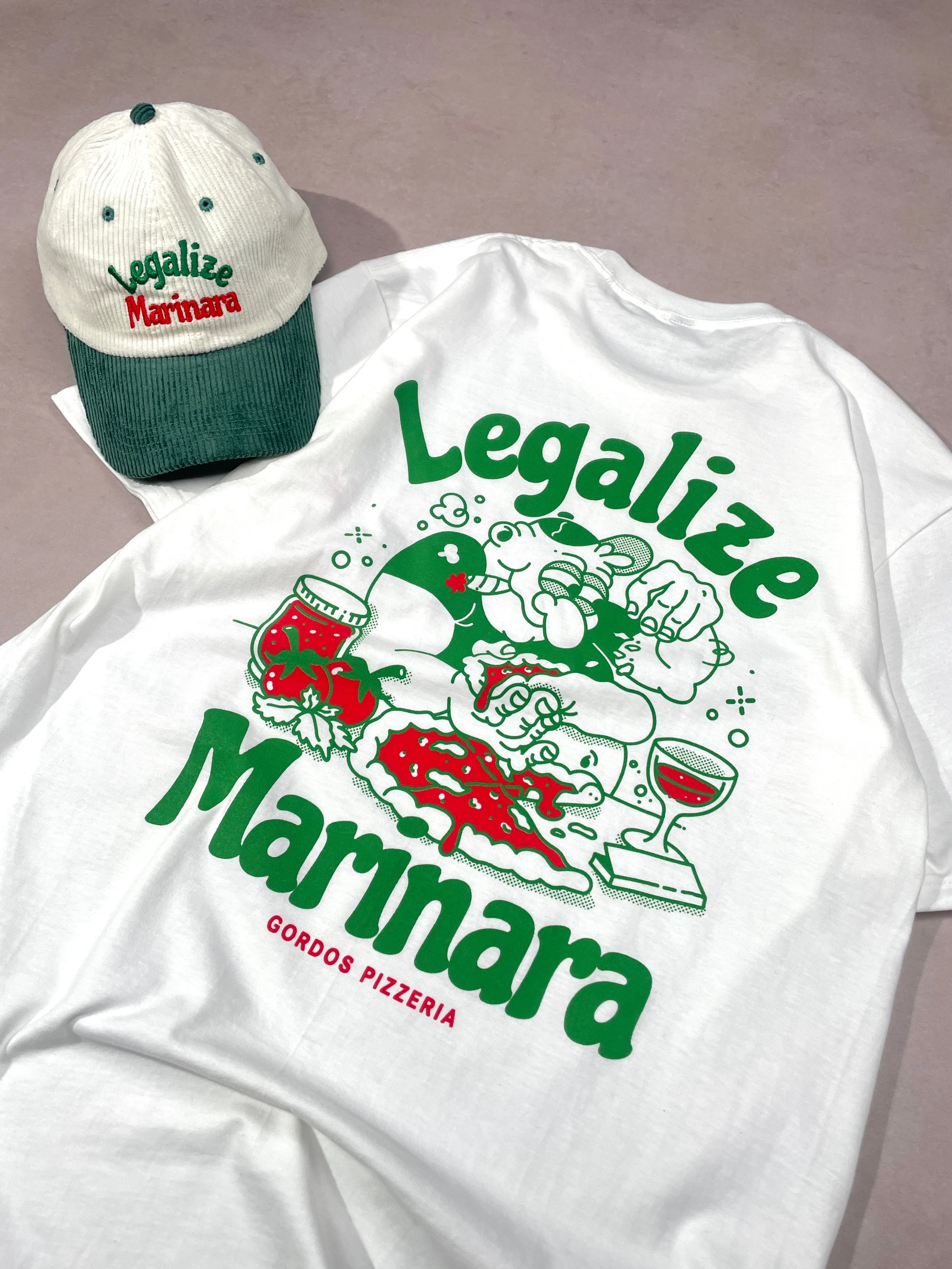 World Famous Gordos 'Legalize Marinara' Tee & Cap Bundle
