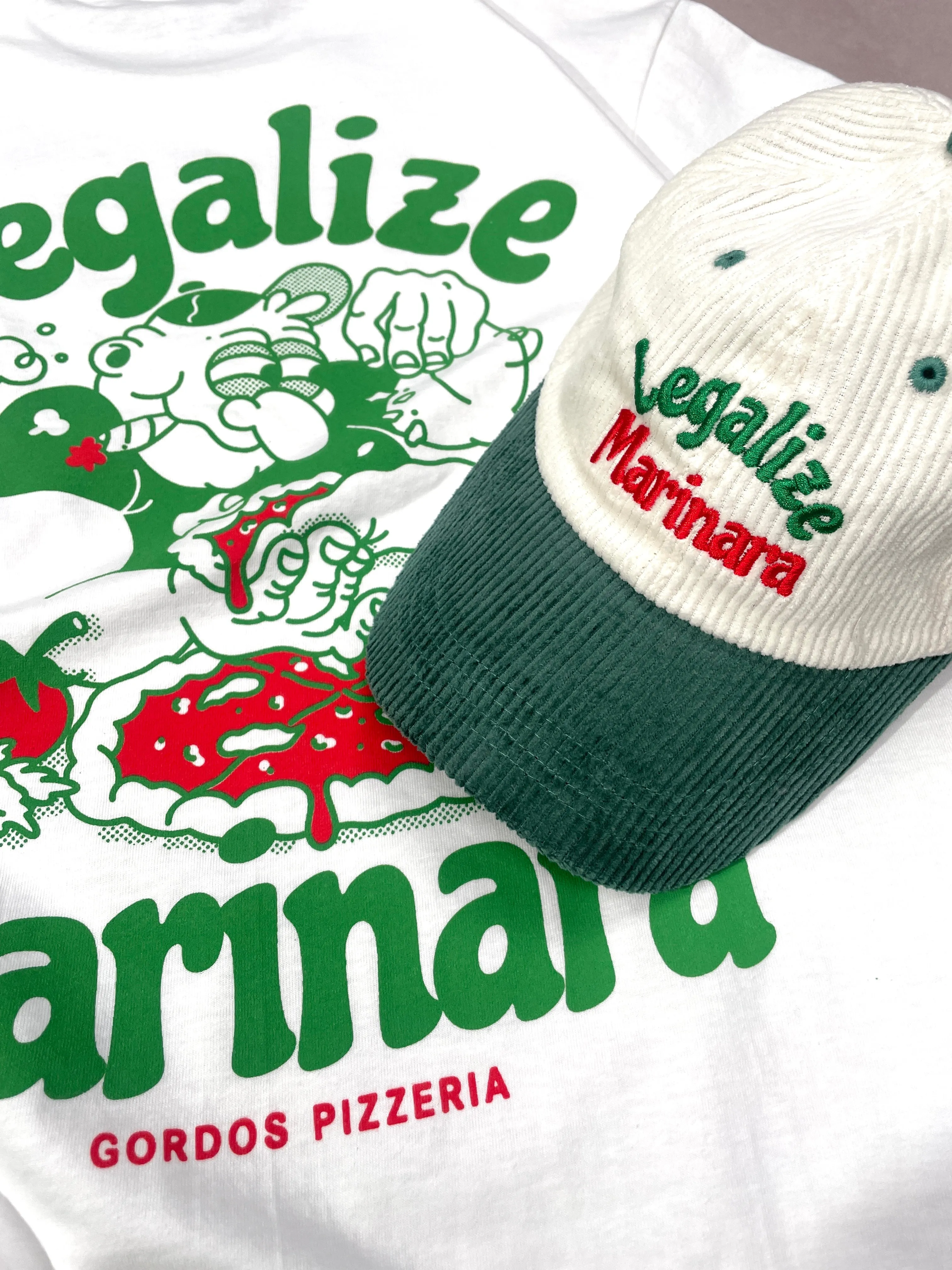 World Famous Gordos 'Legalize Marinara' Tee & Cap Bundle
