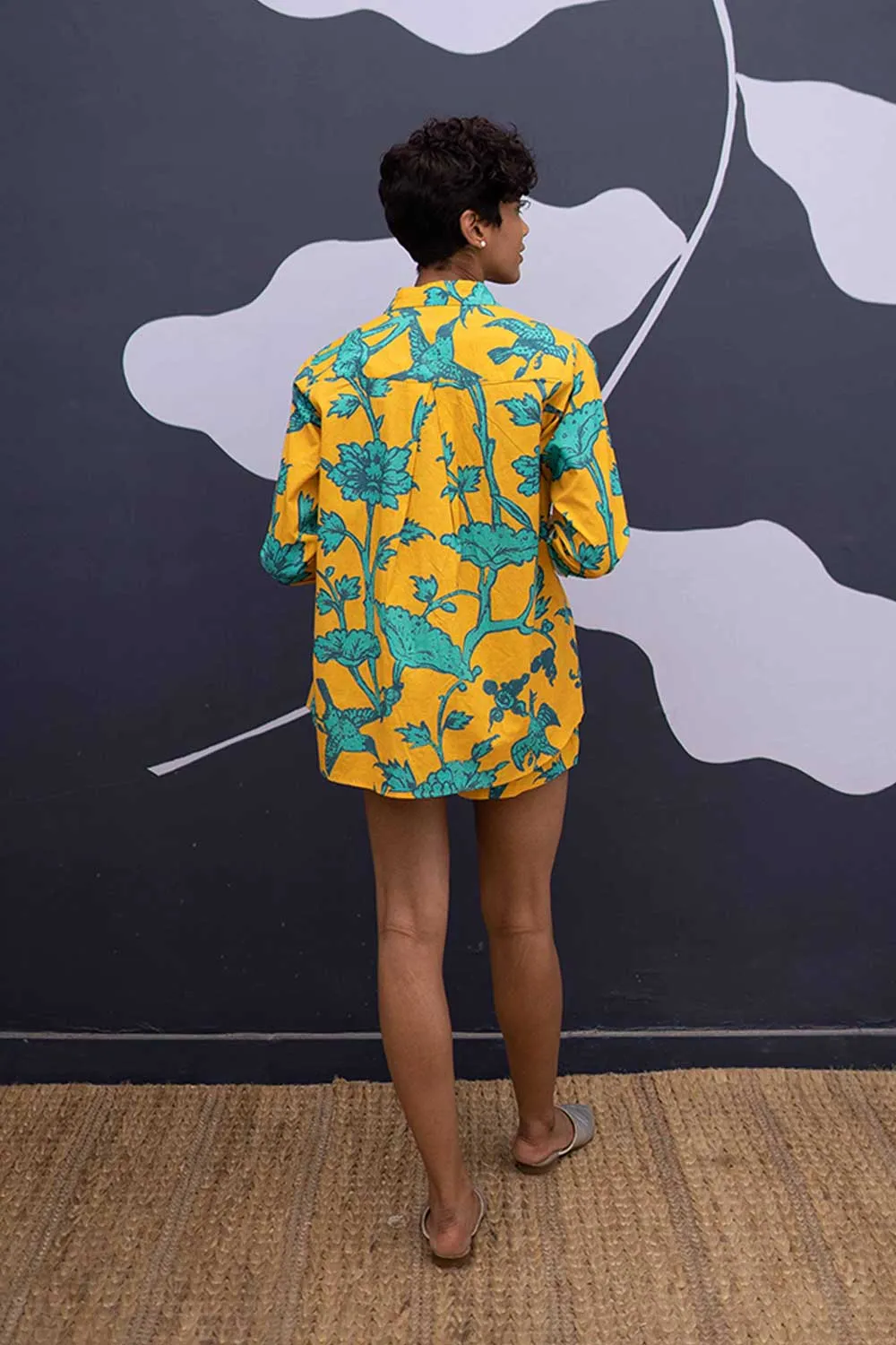 YAM   I   Cordoba MAUI BLUE CO-ORD 2  (SHIRT & SHORTS) COTTON BLUE YAMBILLIE14